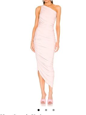 Norma Kamali - Diana one shoulder dress in blush pink